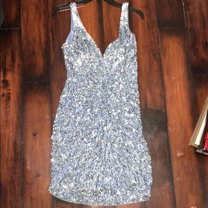 Blue Sequins Dress